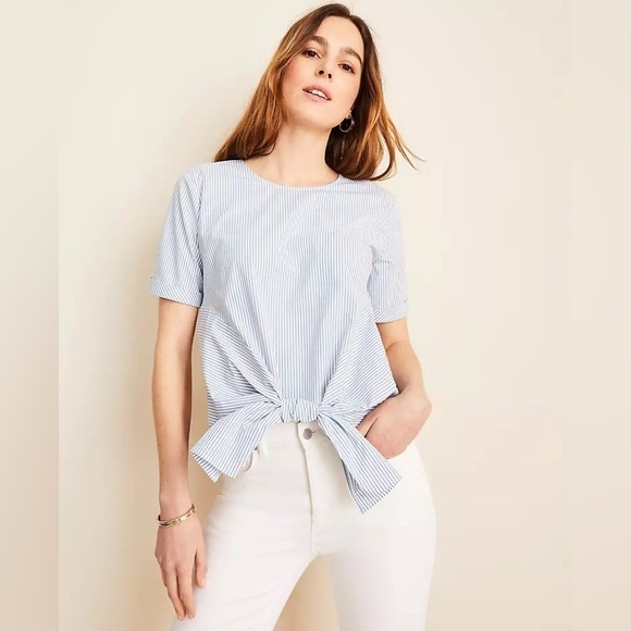 NYTT Tops - NYTT | Striped, front tie top